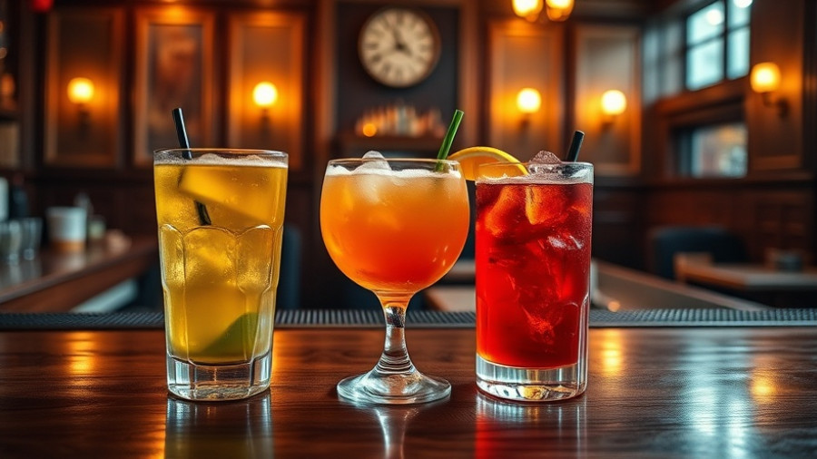 Cocktails at Irish Oktoberfest events, elegant pub setting.