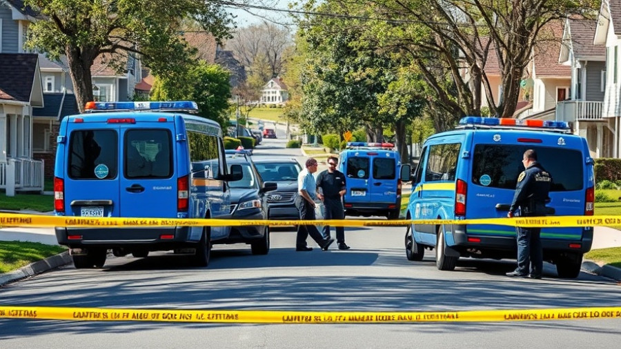 Police cars at Memphis crime scene with caution tape.