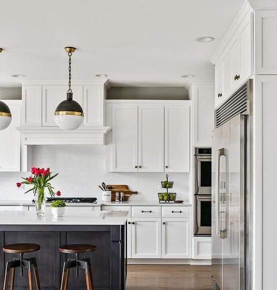 white kitchen cabinets and cupboards