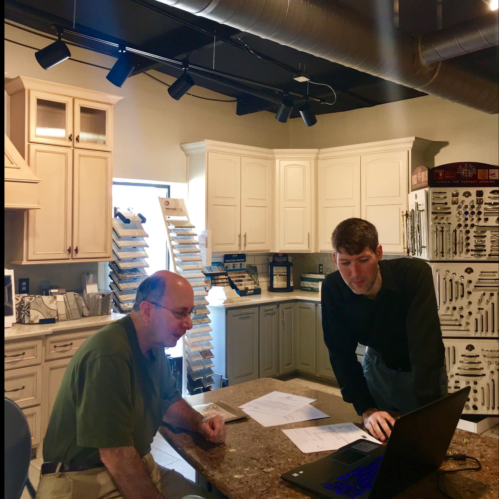 Samples of tile flooring