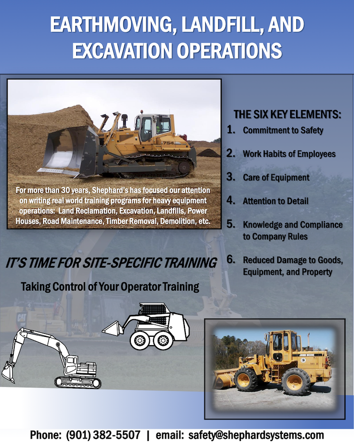 EARTHMOVING, LANDFILL AND EXCAVATION OPERATION
