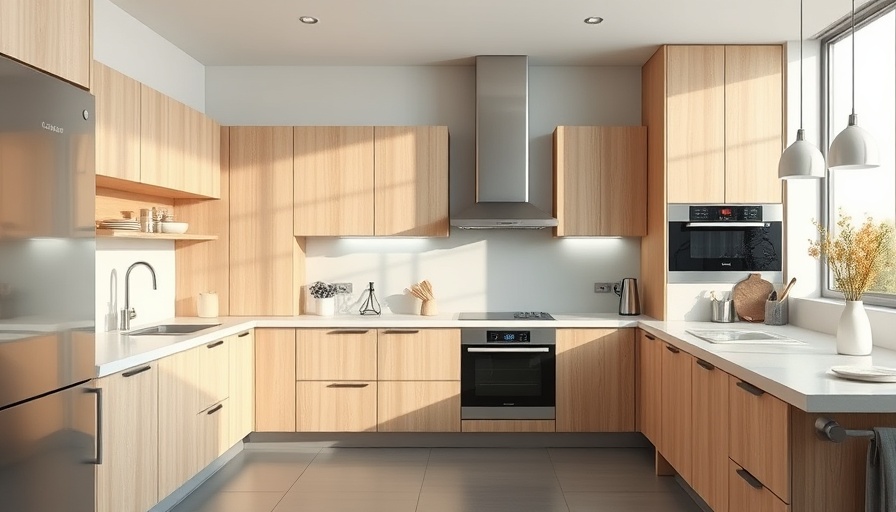 Modern one wall kitchen arrangement with sleek design and natural light.