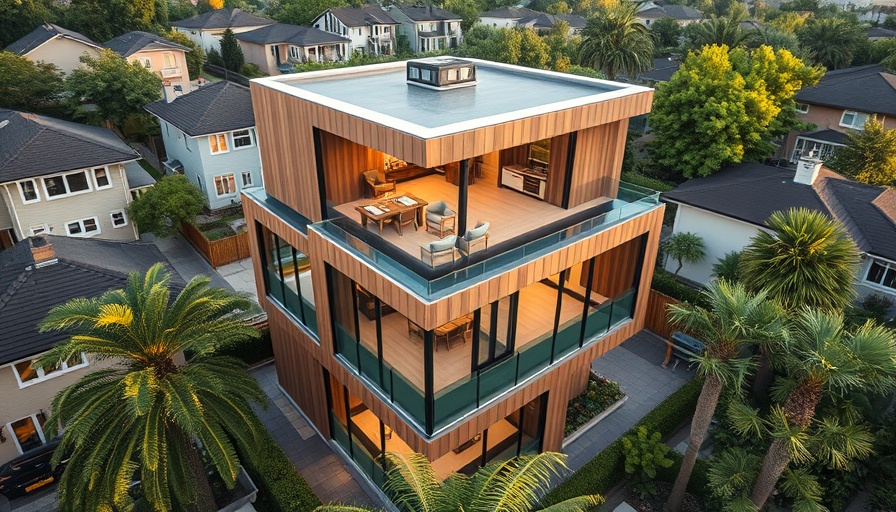 Modern suburban home with wood and glass exterior, home addition costs in 2025.
