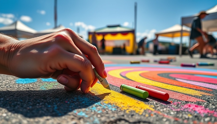 Creating vibrant chalk art at local arts events in the MidSouth.