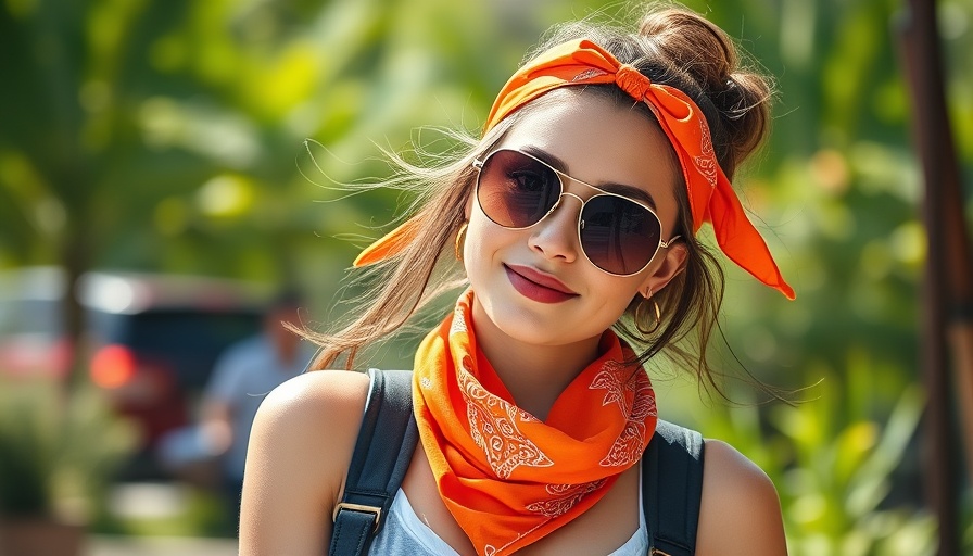 Brezay Concrete Canvas Streetwear Show model in sunglasses and bandana.