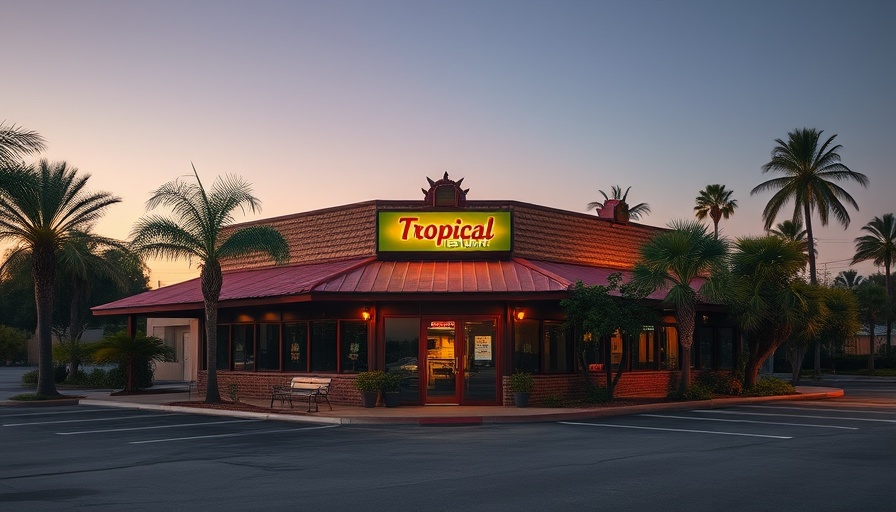 Bahama Breeze restaurant closure with closed exterior.
