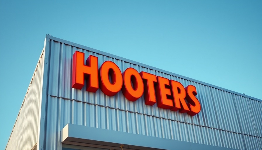 Large orange Hooters sign marking Downtown Memphis closure.