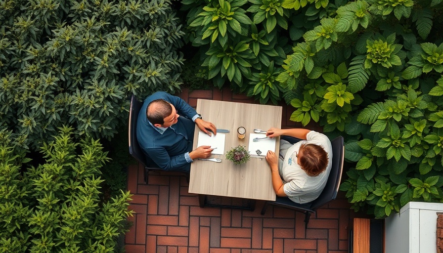 Berman Horn Studio design philosophy: garden dining scene.