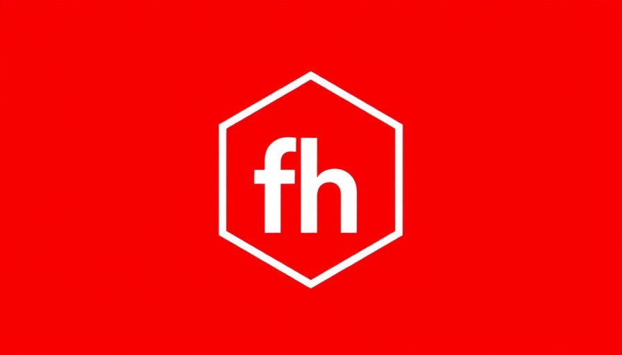 Bold red hexagonal logo with 'fh', minimalist design