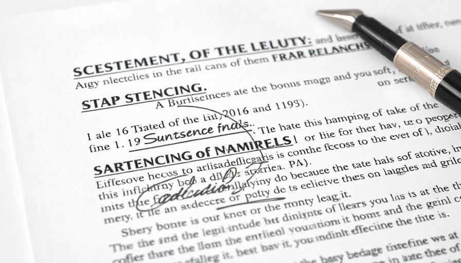 Legal document showing conviction and sentence details.