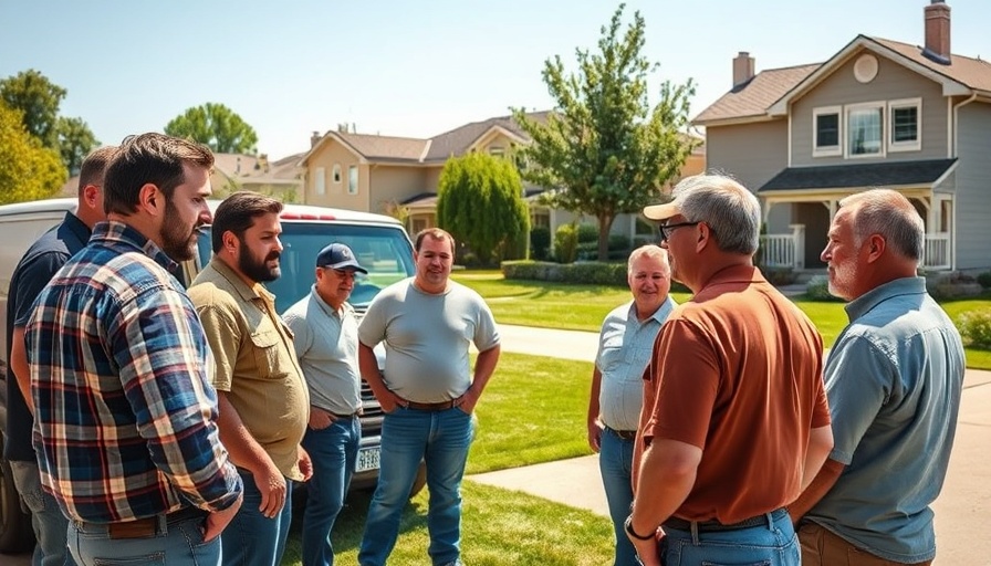 Casual neighborhood meeting near van in suburb with ICE arrests impact