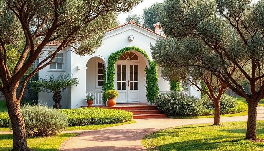 Charming timeless bungalow design nestled in lush greenery.