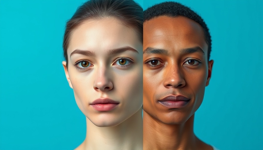 Individuals in collage format, neutral expressions, blue background.