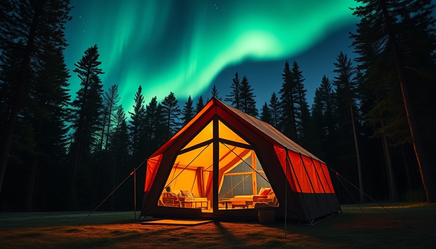 Illuminated tent under Northern Lights, best instant tents 2025