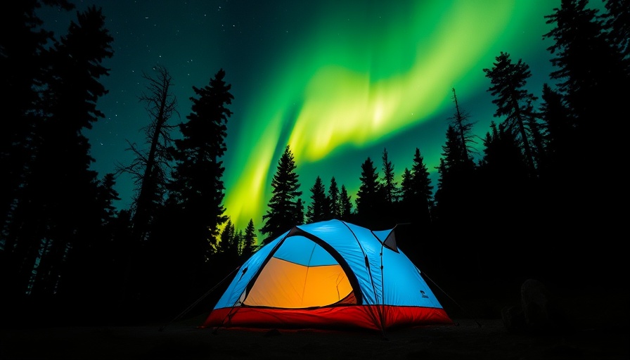 Best Instant Tents 2025 glowing under vibrant northern lights.