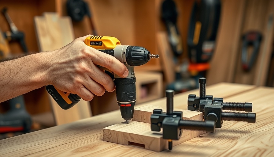 Guide to drill bits and materials: drilling wood in workshop.