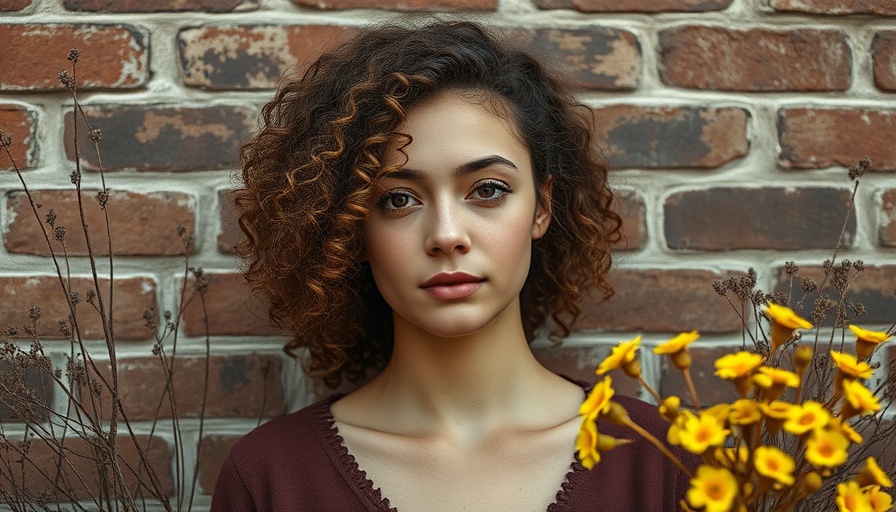 Young woman in sustainable design setting with dried flowers