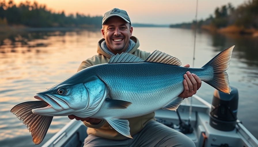 Man with record blue catfish caught in Kansas.