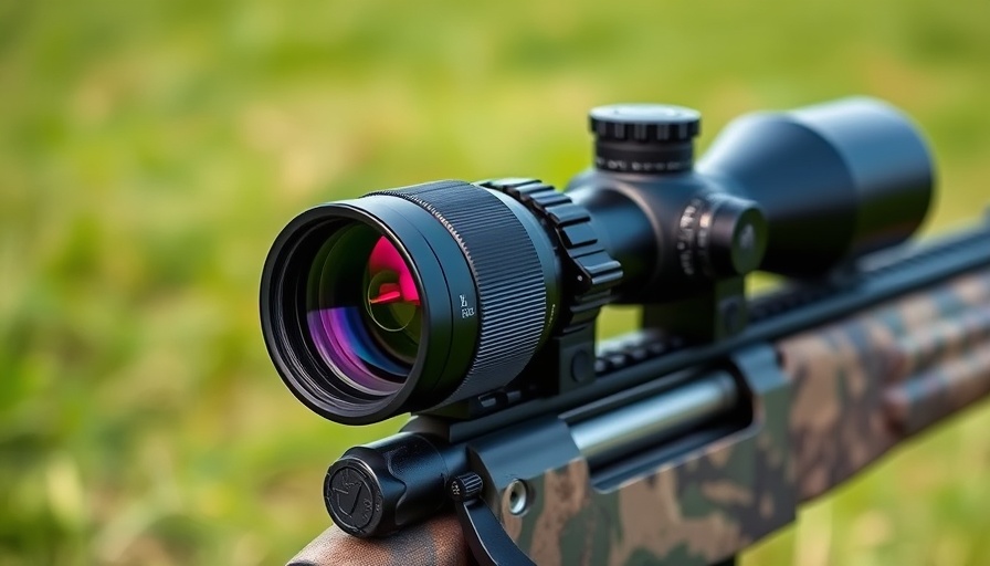 Leupold VX-5HD Gen2 rifle scope on camo rifle in field.