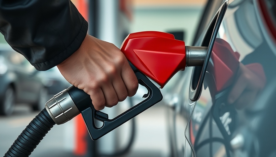 Close-up of gas pumping at a station in New Jersey.