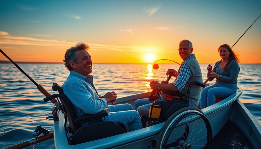 Disabled fishing charters: Inclusive fishing experience on a sunny day.