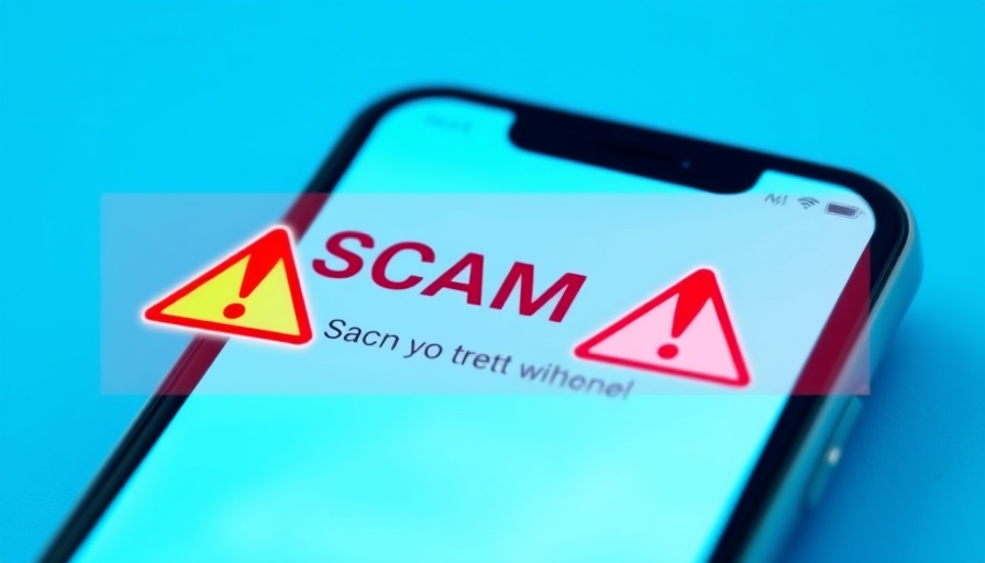 Smartphone with alert symbol over scam text, highlighting DMV scam texts.