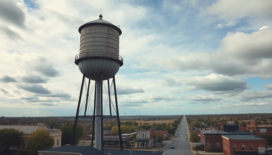 West Memphis water advisory - old water tower under cloudy sky.