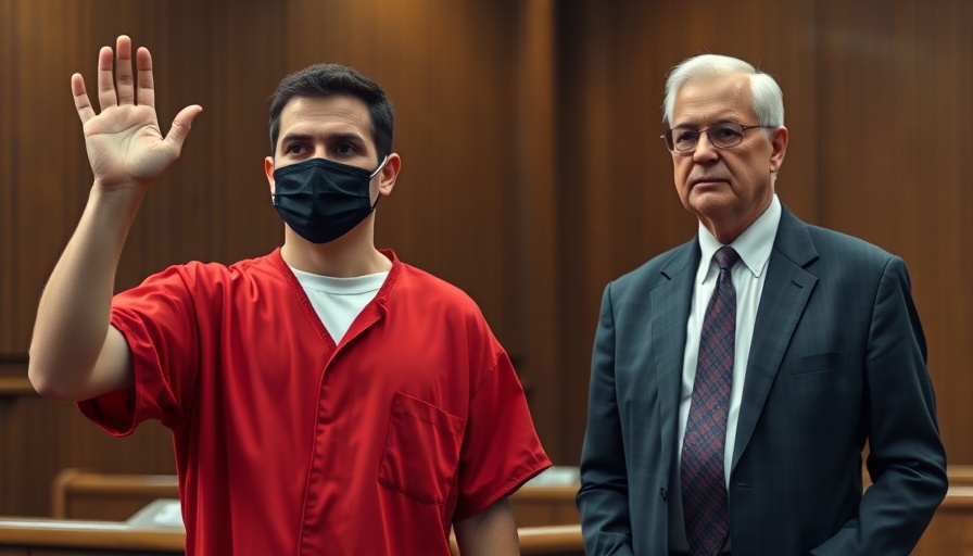Courtroom scene during Young Dolph murder trial with defendant and lawyer.