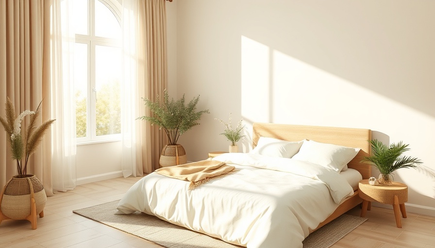 Eco-friendly bedroom design featuring natural tones and materials.