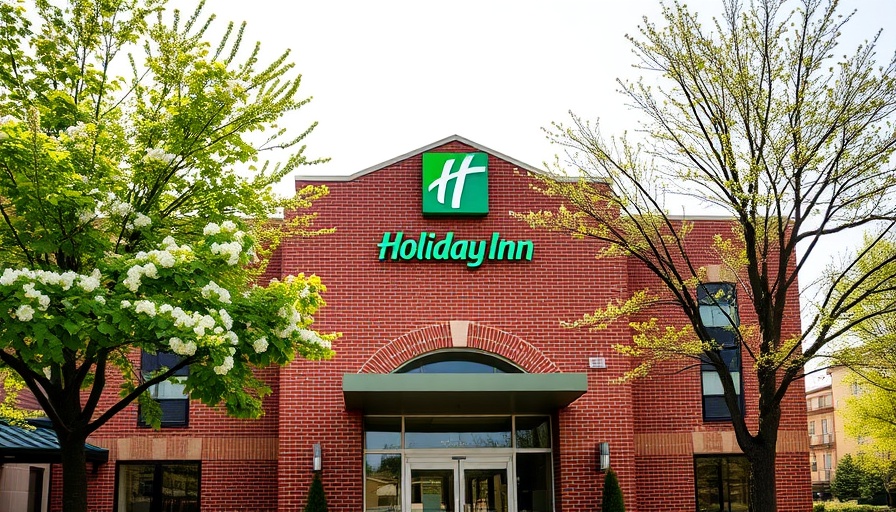 Holiday Inn closure Memphis entrance view with greenery.