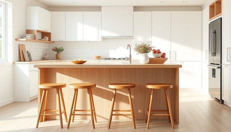 DIY Kitchen Projects: Modern kitchen island with wood countertop and side racks.