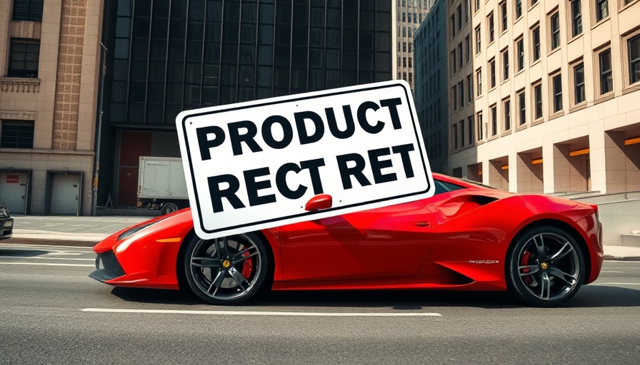 Chevy vehicle recall due to fuel leak fire hazard, urban street setting.