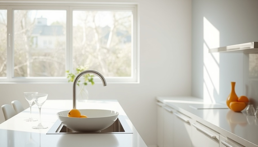 Bright kitchen with a single-bowl sink and sunlit ambience.