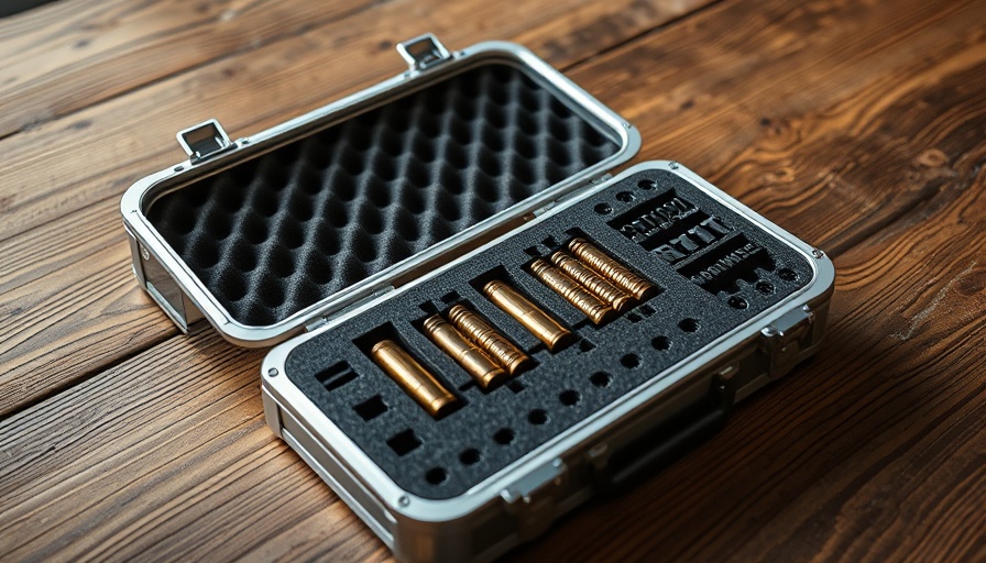RYT Gear Modified Case Jig Kit with brass casings on table