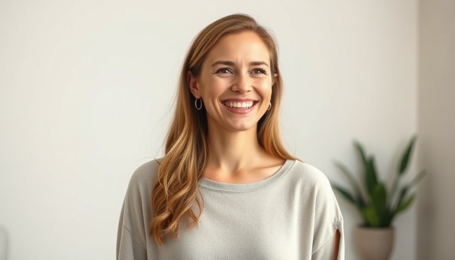 Smiling woman indoors, soft natural lighting