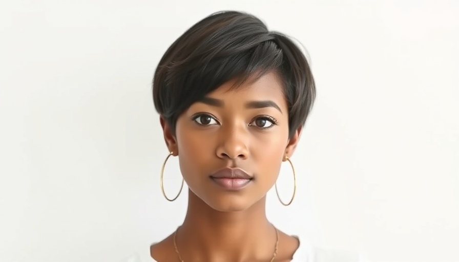 Young woman with short hair in a professional headshot, Babba Rivera Creates Hair Care Brand.