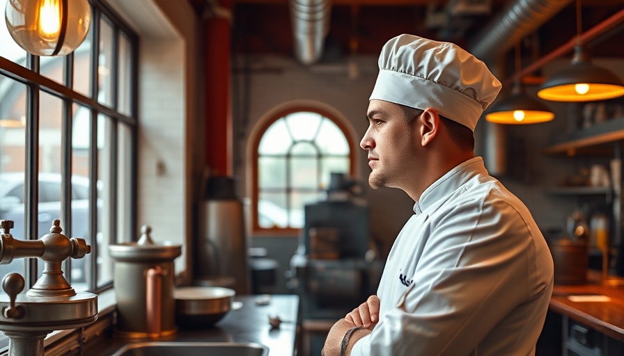 Chef in San Antonio culinary scene, vintage restaurant ambiance.