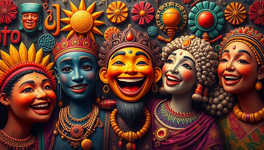 Colorful abstract depiction of global happiness ranking