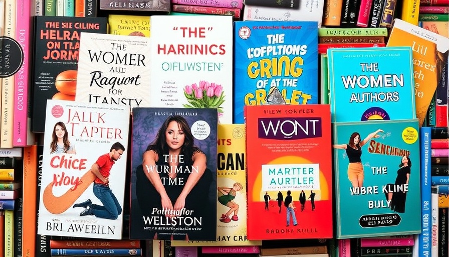 Collage of books by women authors from El Paso in vibrant colors.