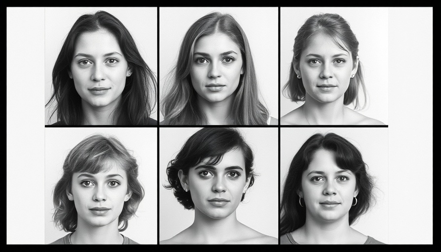 Archival portraits of six young women, mid-1980s.