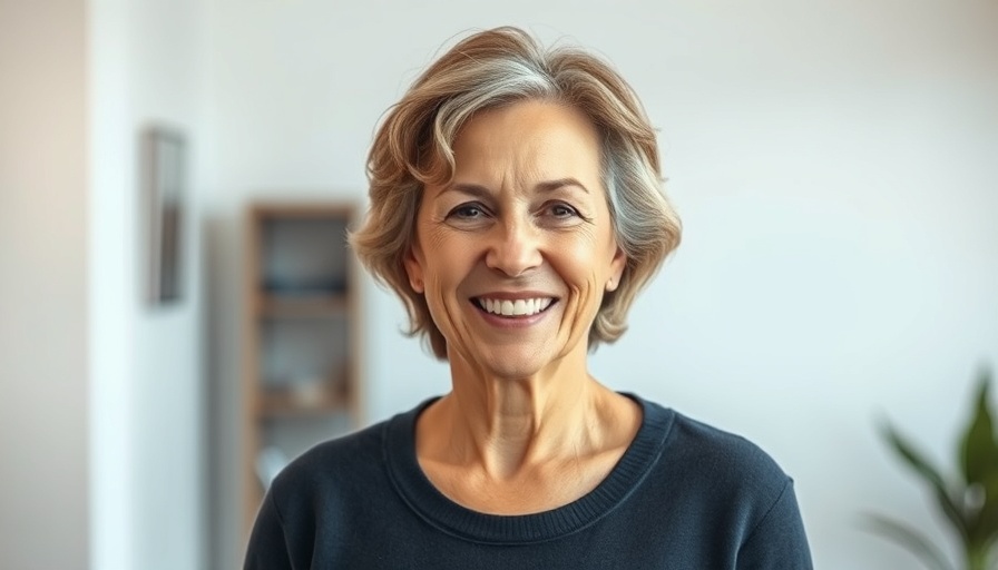 Warm smiling woman, simple indoor setting, gifting on a bootstrapped budget.