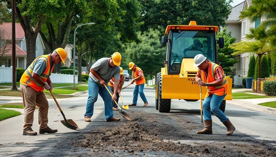 El Paso city workers repairing road amid financial uncertainty