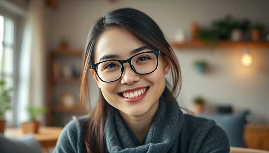Young woman smiling indoors, natural setting