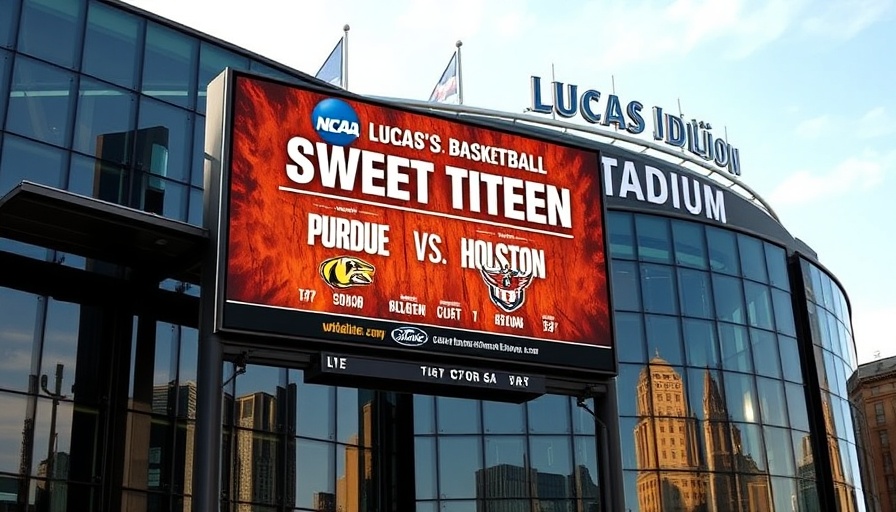 Houston fans travel to Sweet 16 basketball game at Lucas Oil Stadium.
