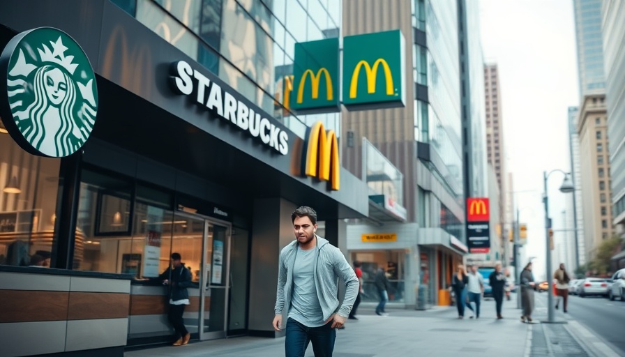 McDonald's coffee competition with Starbucks, city setting
