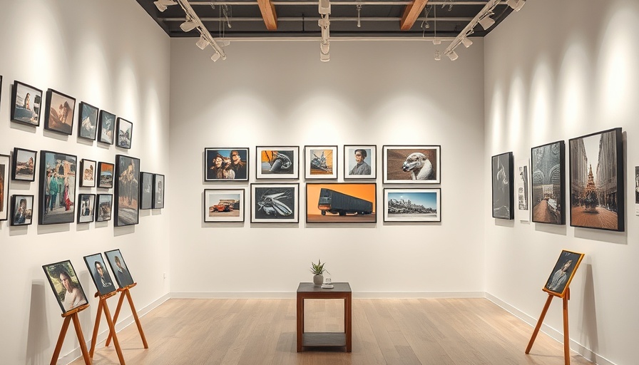 Photography Enthusiasts El Paso Gallery showcasing diverse framed art.