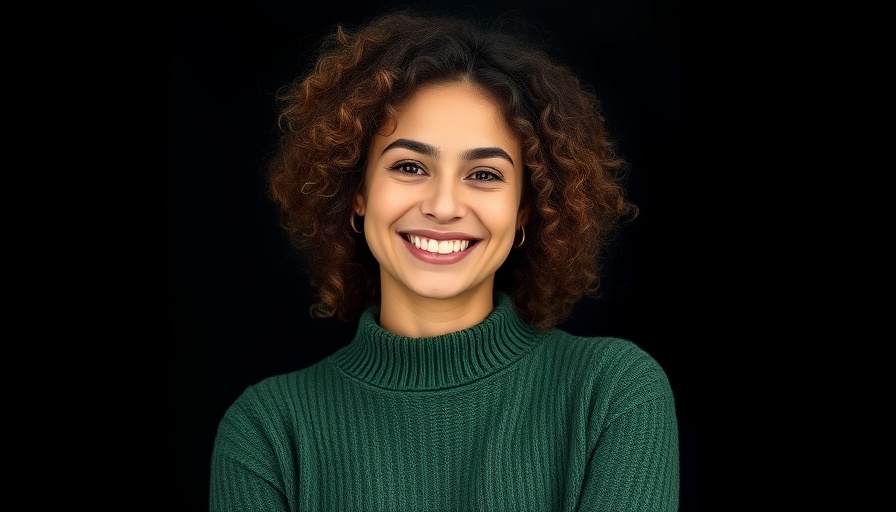 Portrait of a smiling woman in green for Texas News.