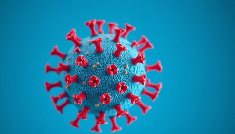 Illustration of measles virus particle, El Paso measles cases context.
