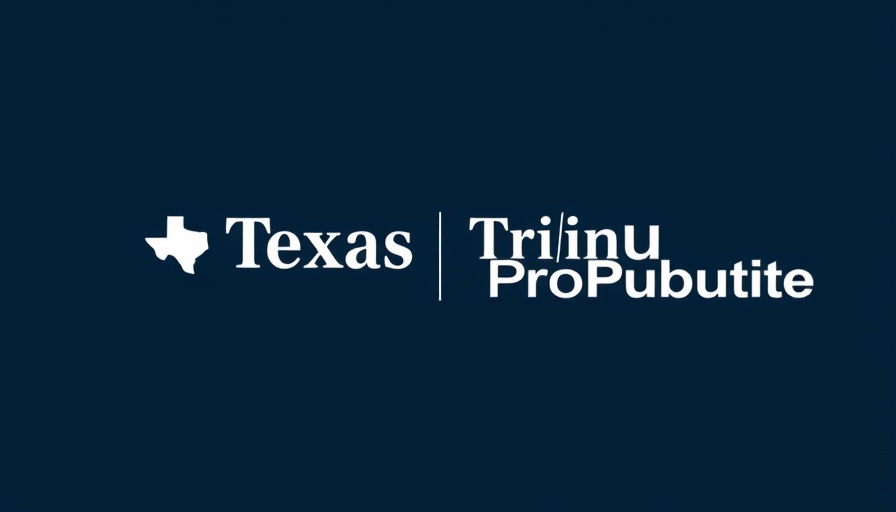 Texas Tribune and ProPublica logos on dark blue background