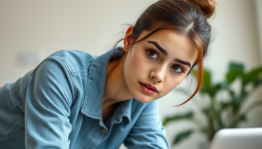 Portrait of a woman with thoughtful expression indoors.